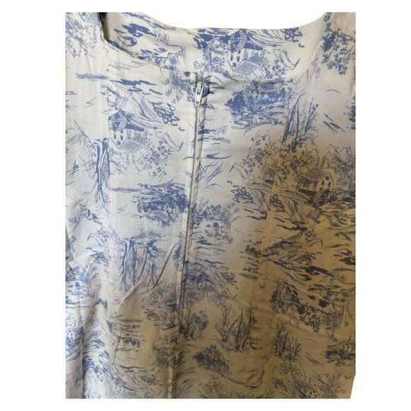 Francesca’s Blue Toile Print Midi Dress – Size XL - Picture 5 of 6